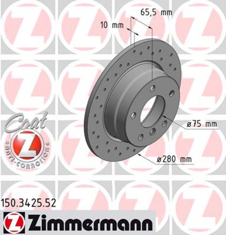 Rear Discs 345x24 E60 E61 535d E63 E64